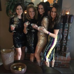 ZARA black sequin dress